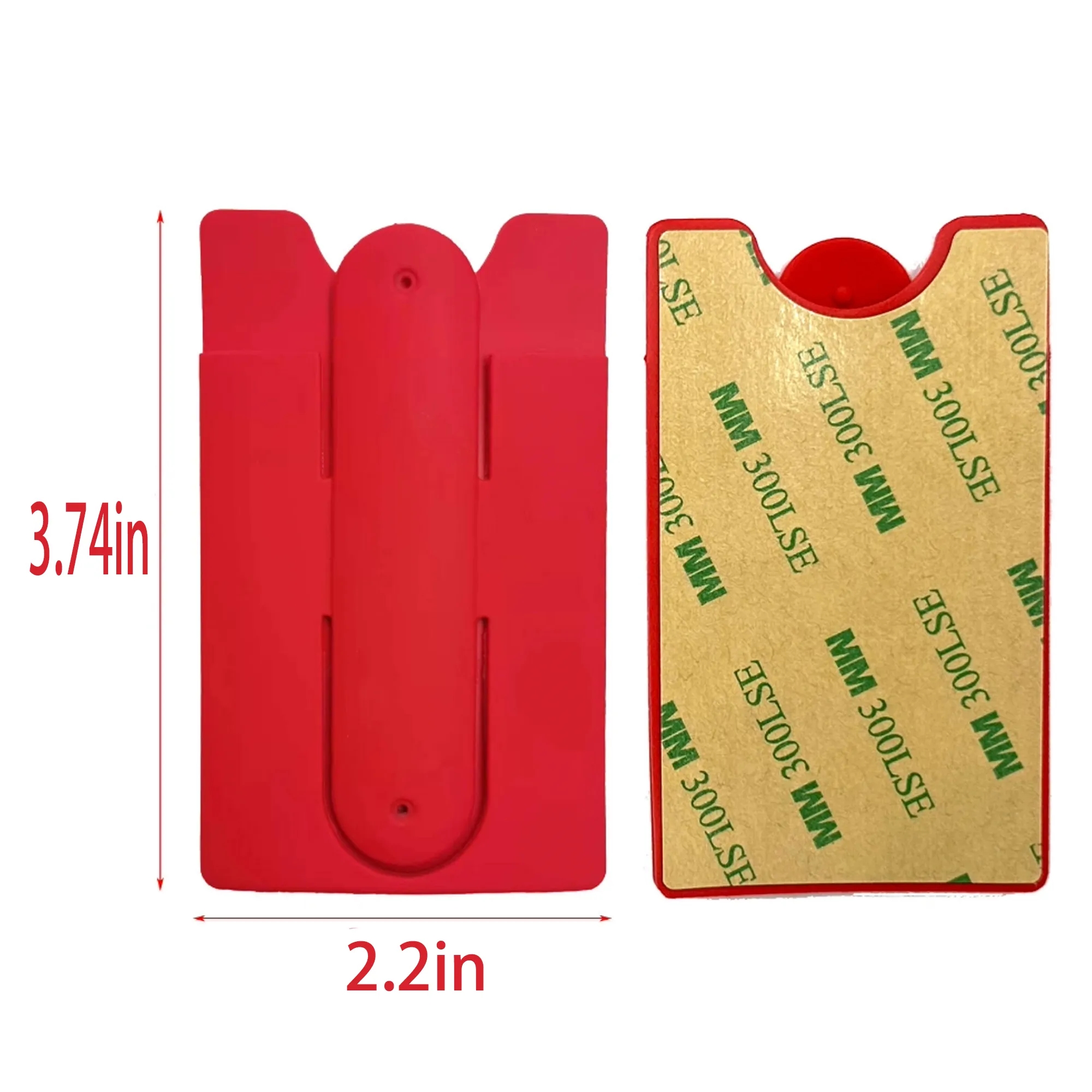 2-in-1 Silicone Mobile Phone Card Holder Stand 4