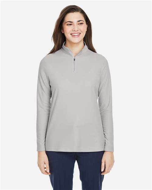 Women's Fusion ChromaSoft™ Pique Quarter-Zip Pullover - CE405W 2