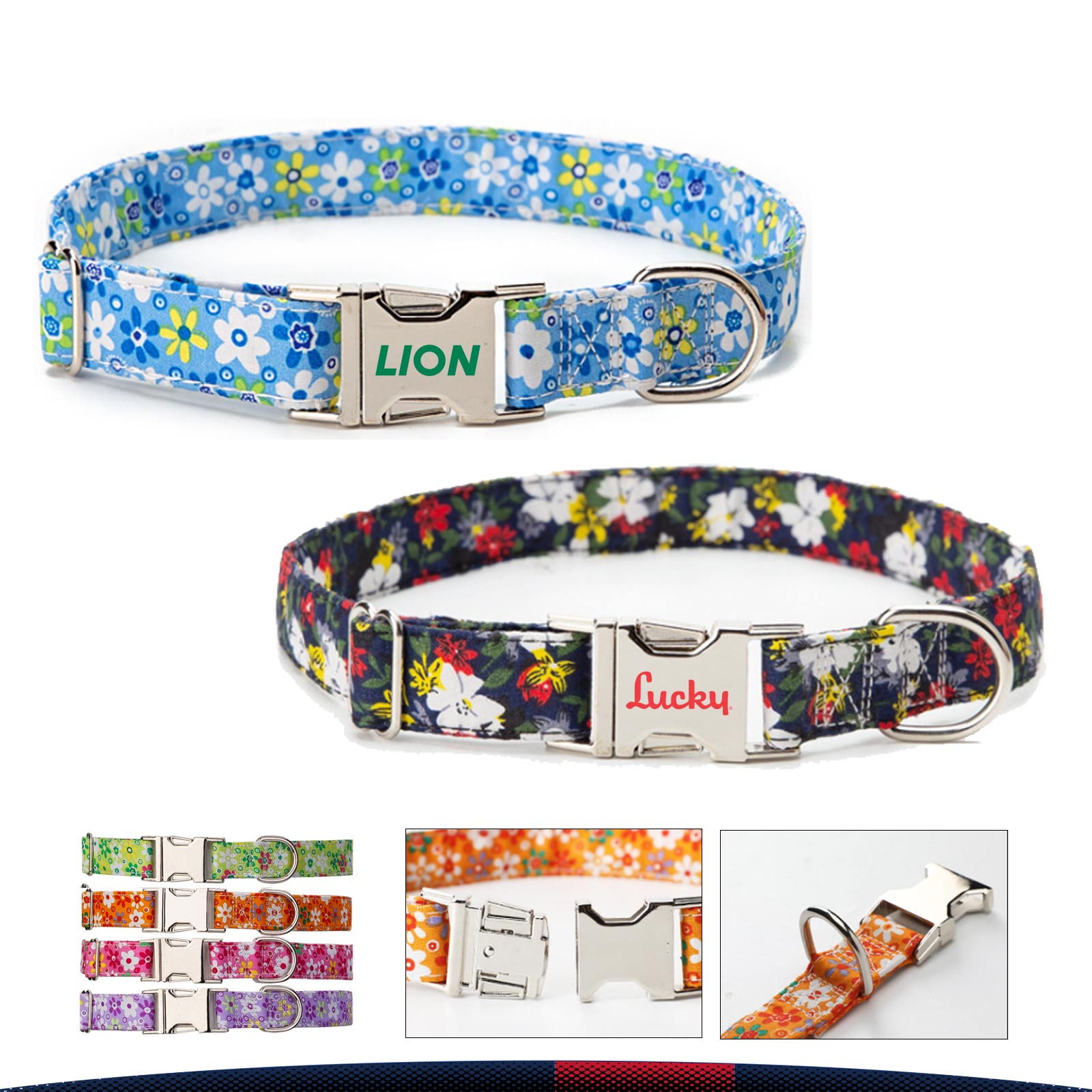 Fuzzlet Floral Dog Collar 3
