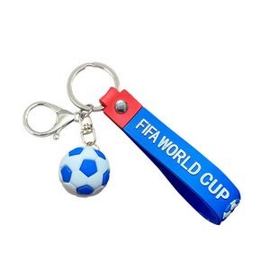 World Cup Football PVC Keychain With Key Ring Design 13