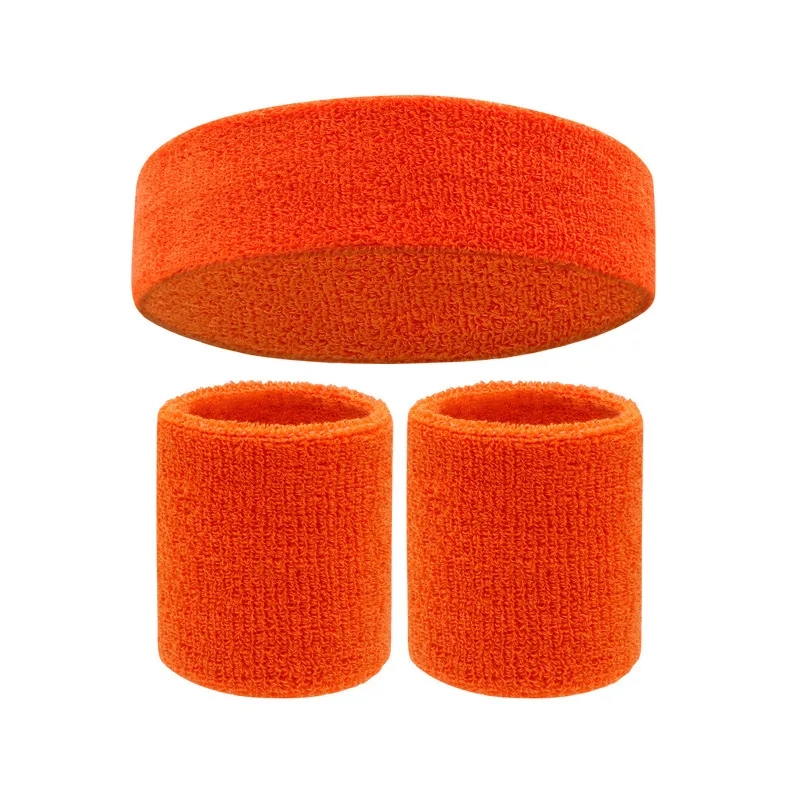 Sweatband Sports Headband Wristband Set 15