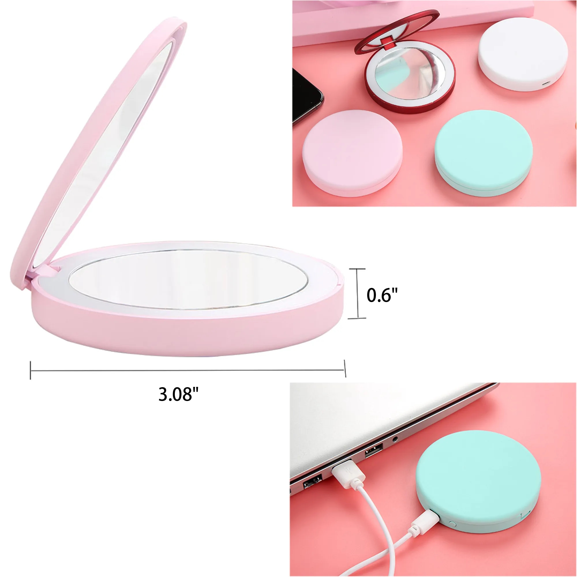 LED Lighted Travel Compact Mirror 2