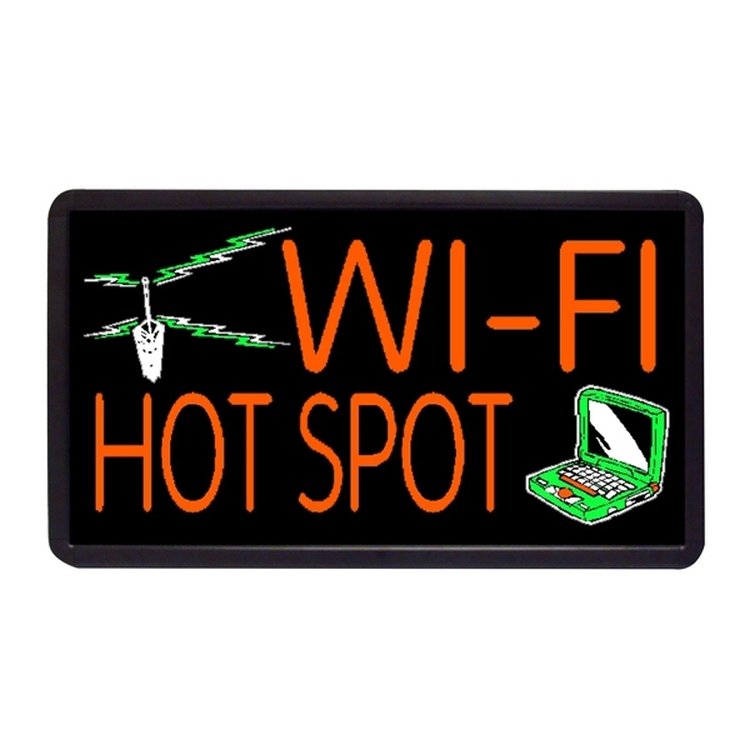 Wi-Fi Hot Spot 13" x 24" Simulated Neon Sign
