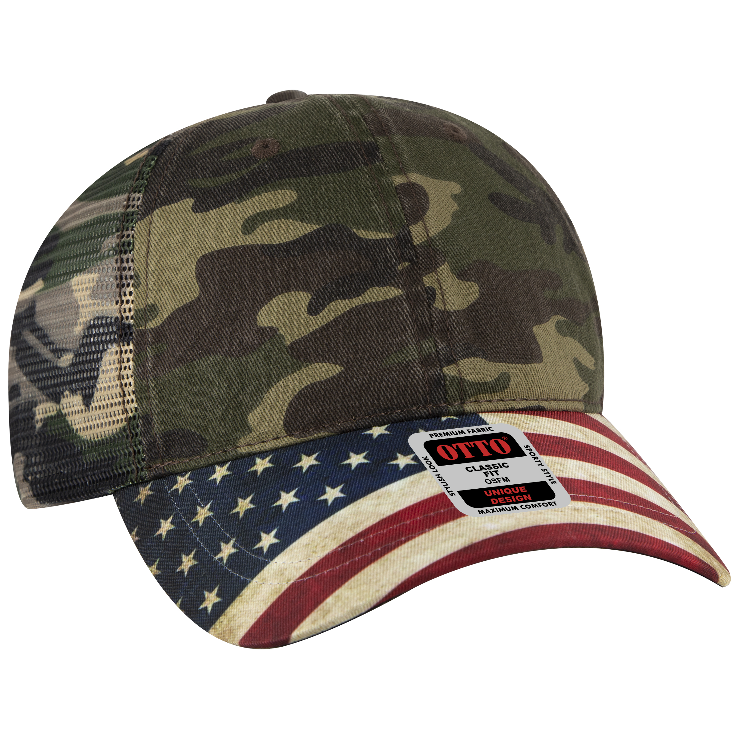 OTTO CAP® 6 Panel Low Profile Mesh Back Trucker Dad Hat 7