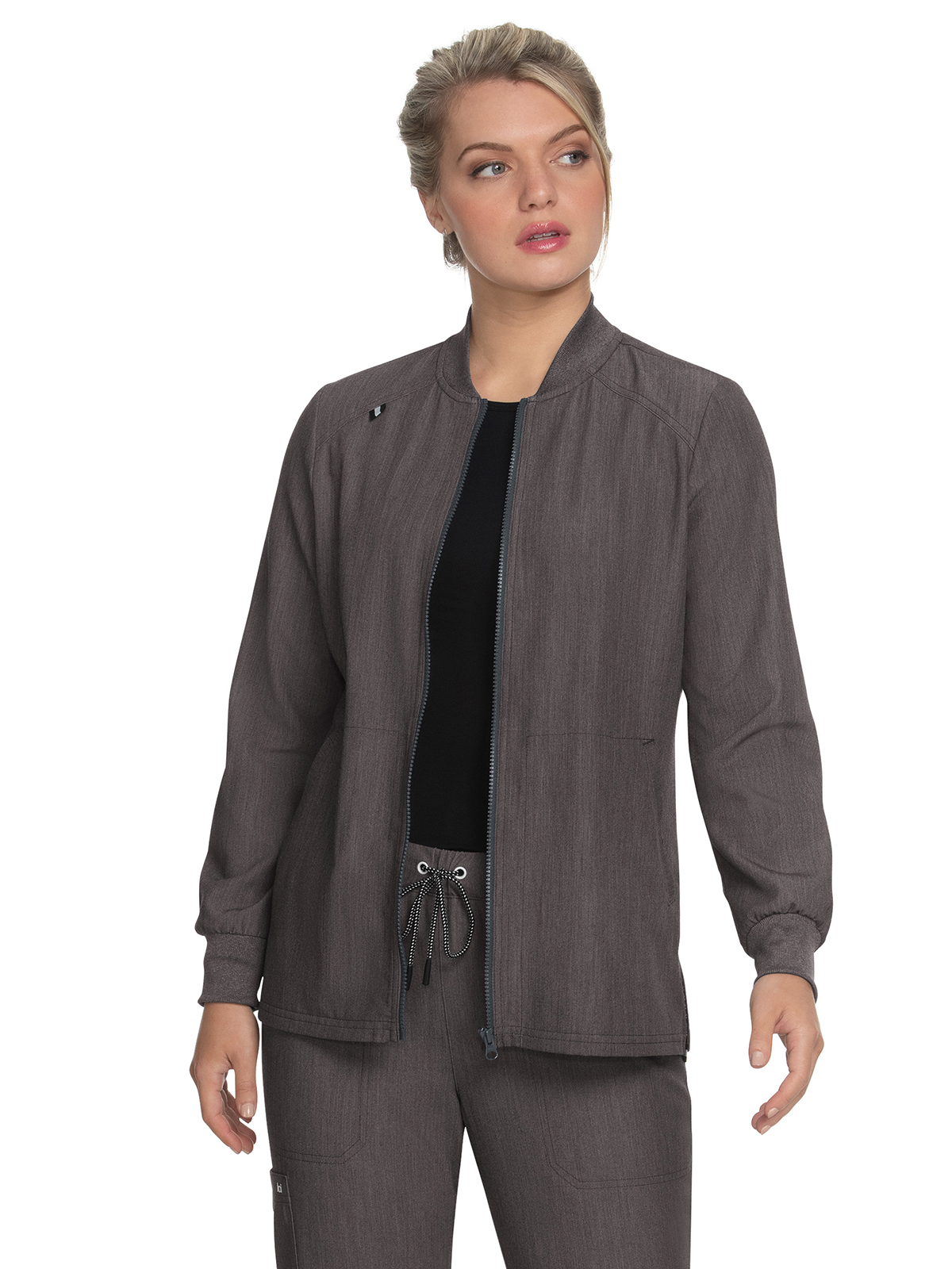 koi - Next Gen - Women's Four-Pocket Zipper Front Stretch Always in Motion Jacket 20
