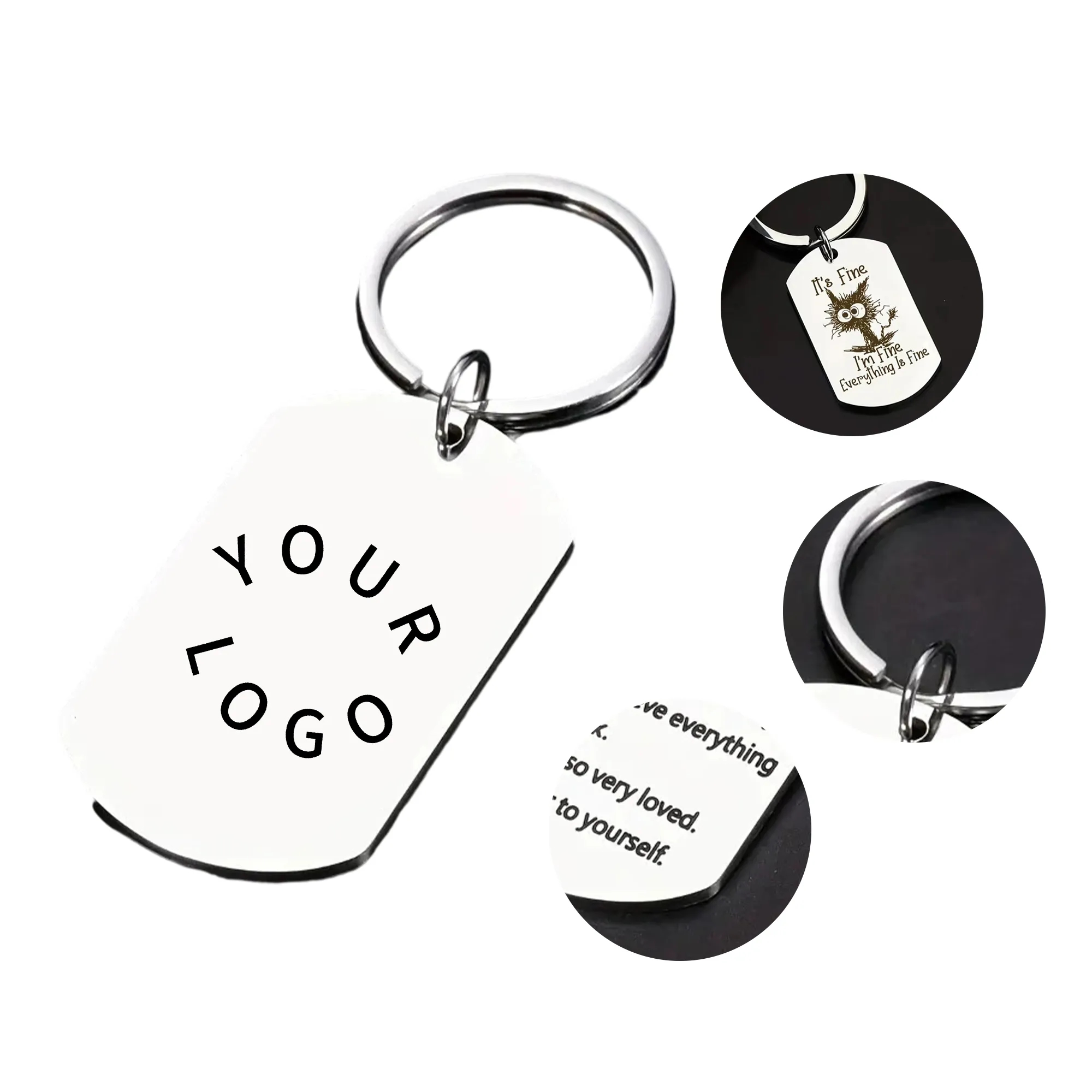 Stainless Steel Engraved Keychain for Custom Personalization 5