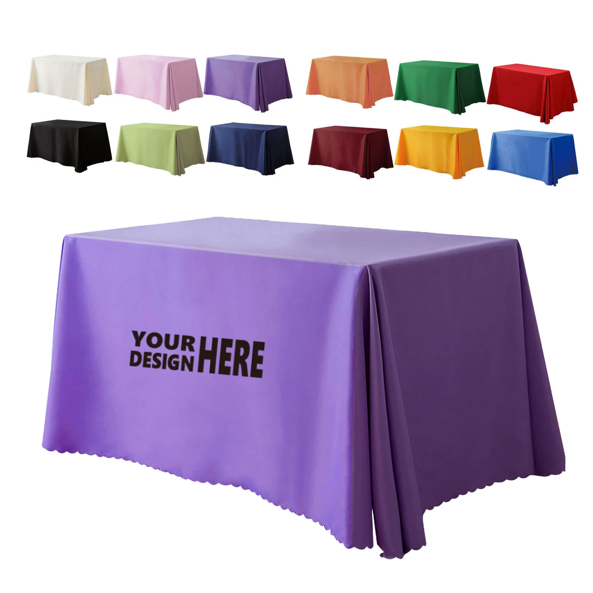 Logo Printed Rectangle Conference Tablecloth 1