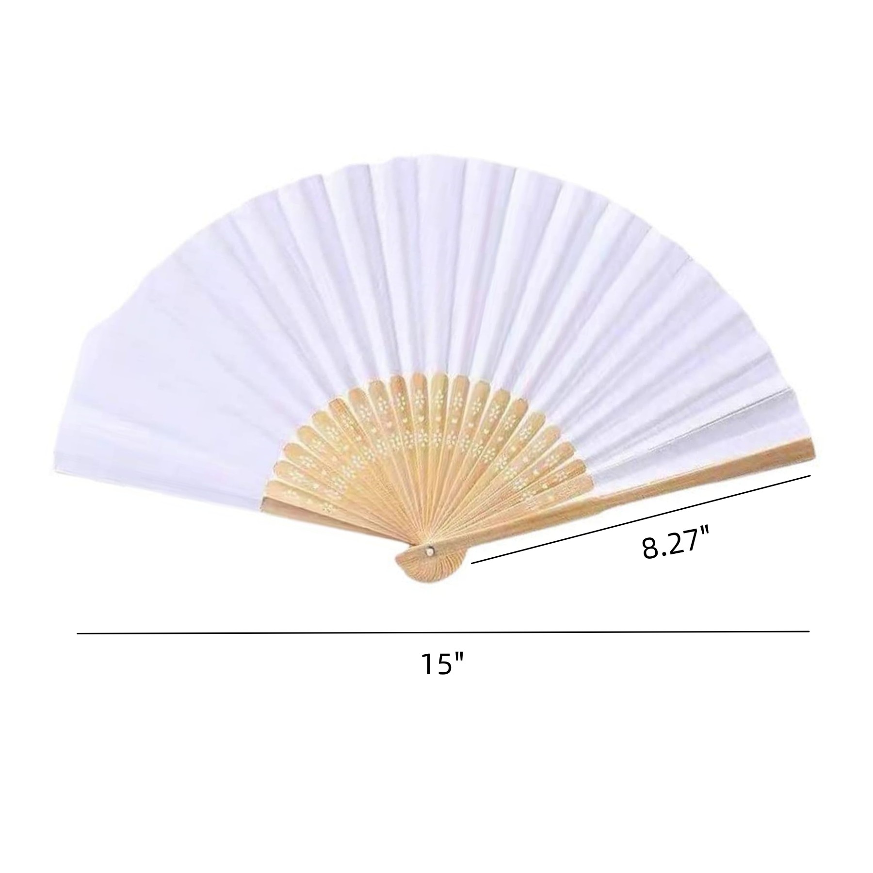 Full Color Custom Folding Bamboo Hand Fan 2