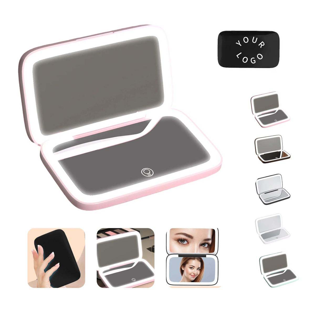 Rechargeable Makeup Mirror with Smart Switch 2