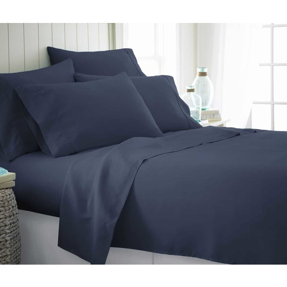 Microfiber Bed Sheets - Navy Twin XL 4 Piece Set 1