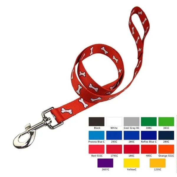 Dog Leash 1"x60" - Screen Printed 1
