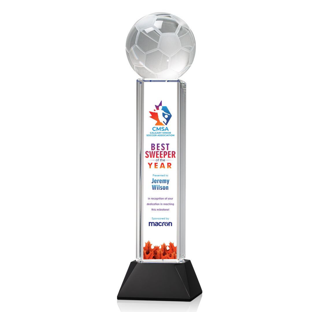Soccer Ball VividPrint™ Award on Stowe - Black 15