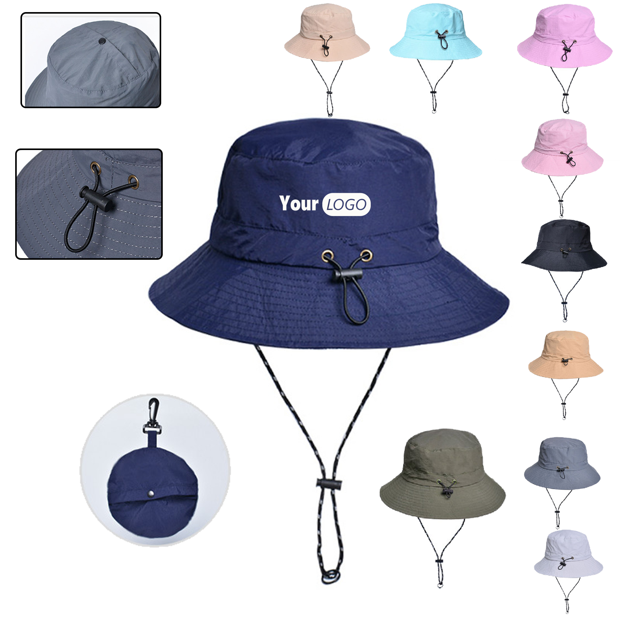 Adjustable Wide Brim Bucket Hat 9