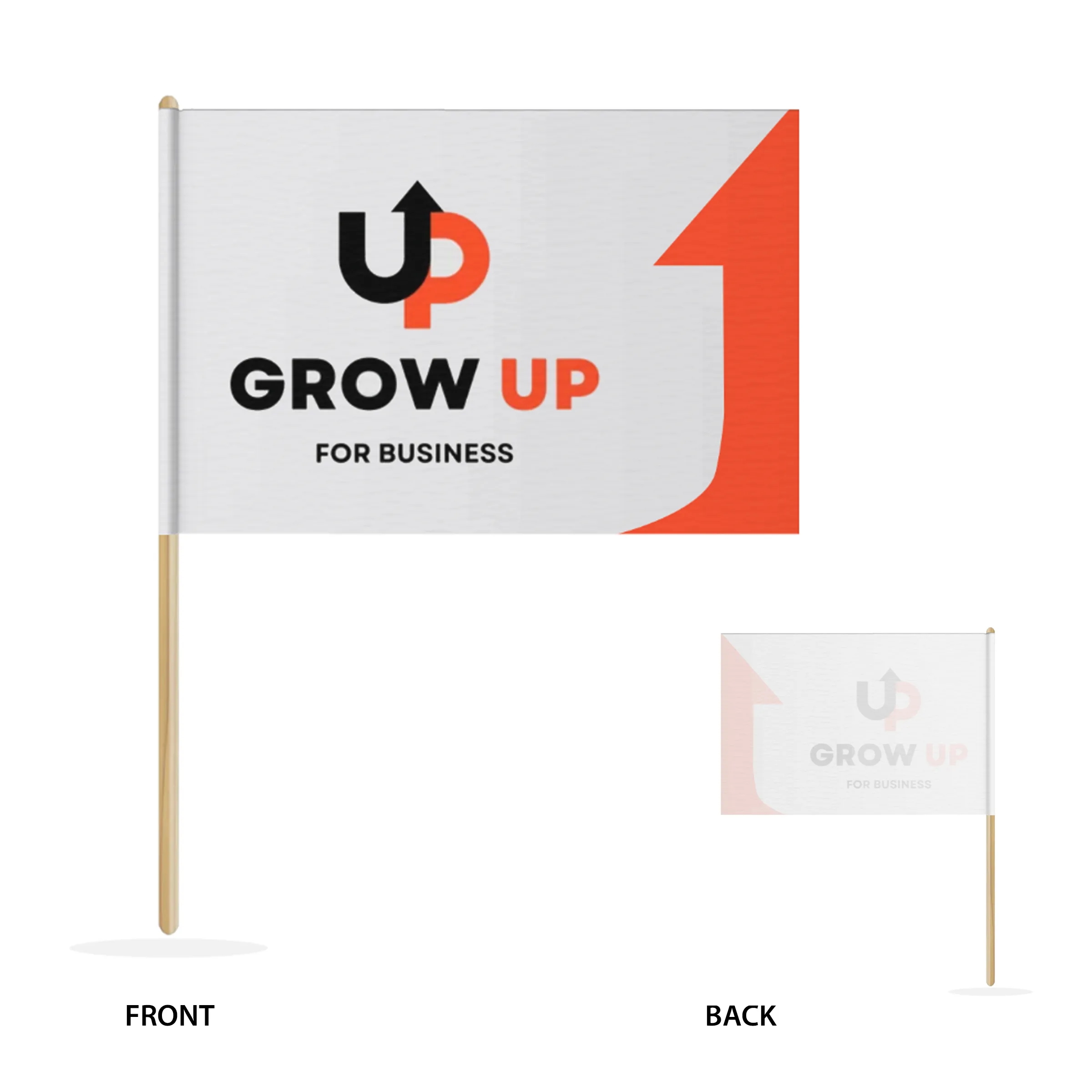 5.5"x 8.5" Custom Paper Stick Flag 1