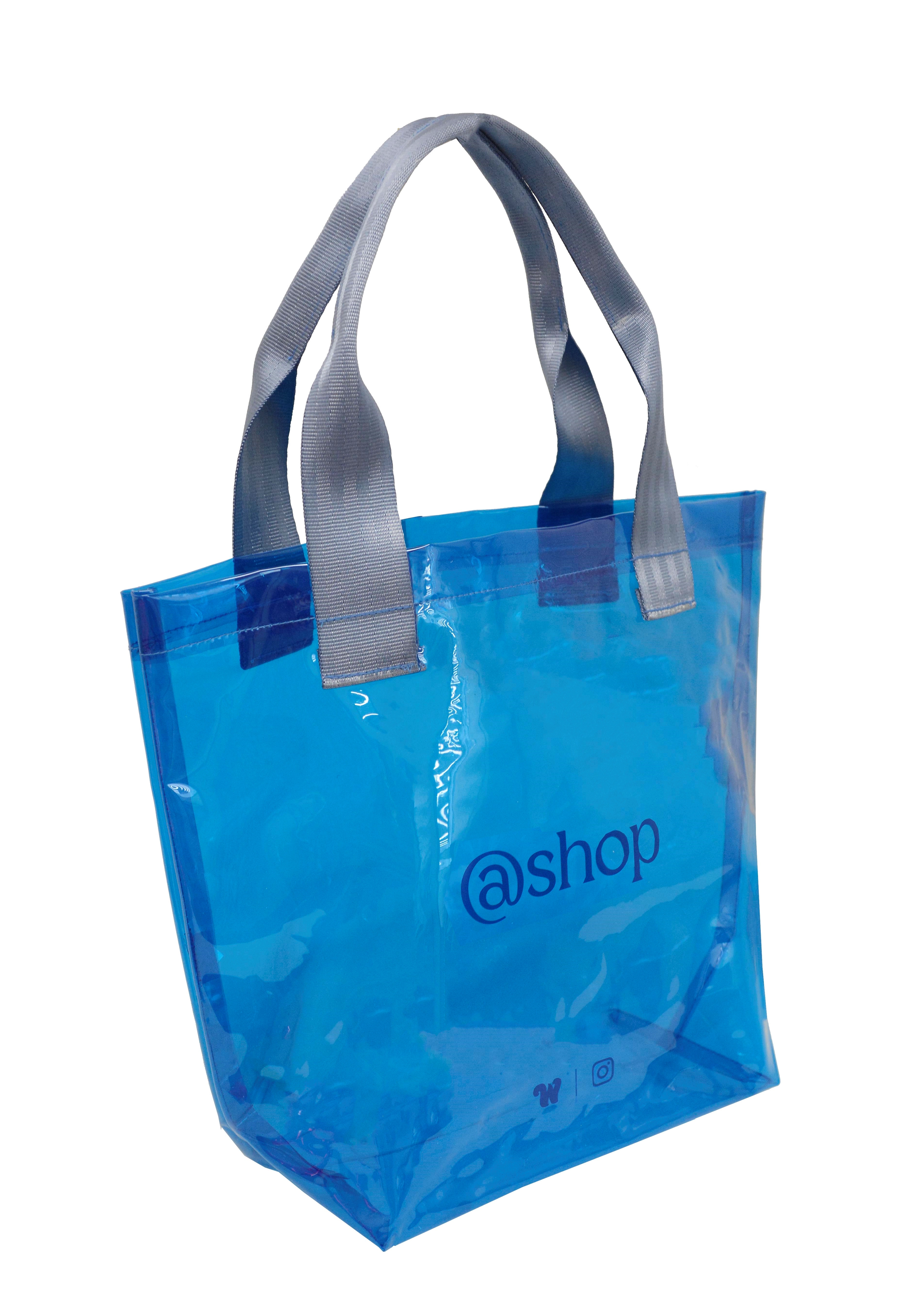 Colored Vinyl Tote, custom tote bag with logo imprint 2