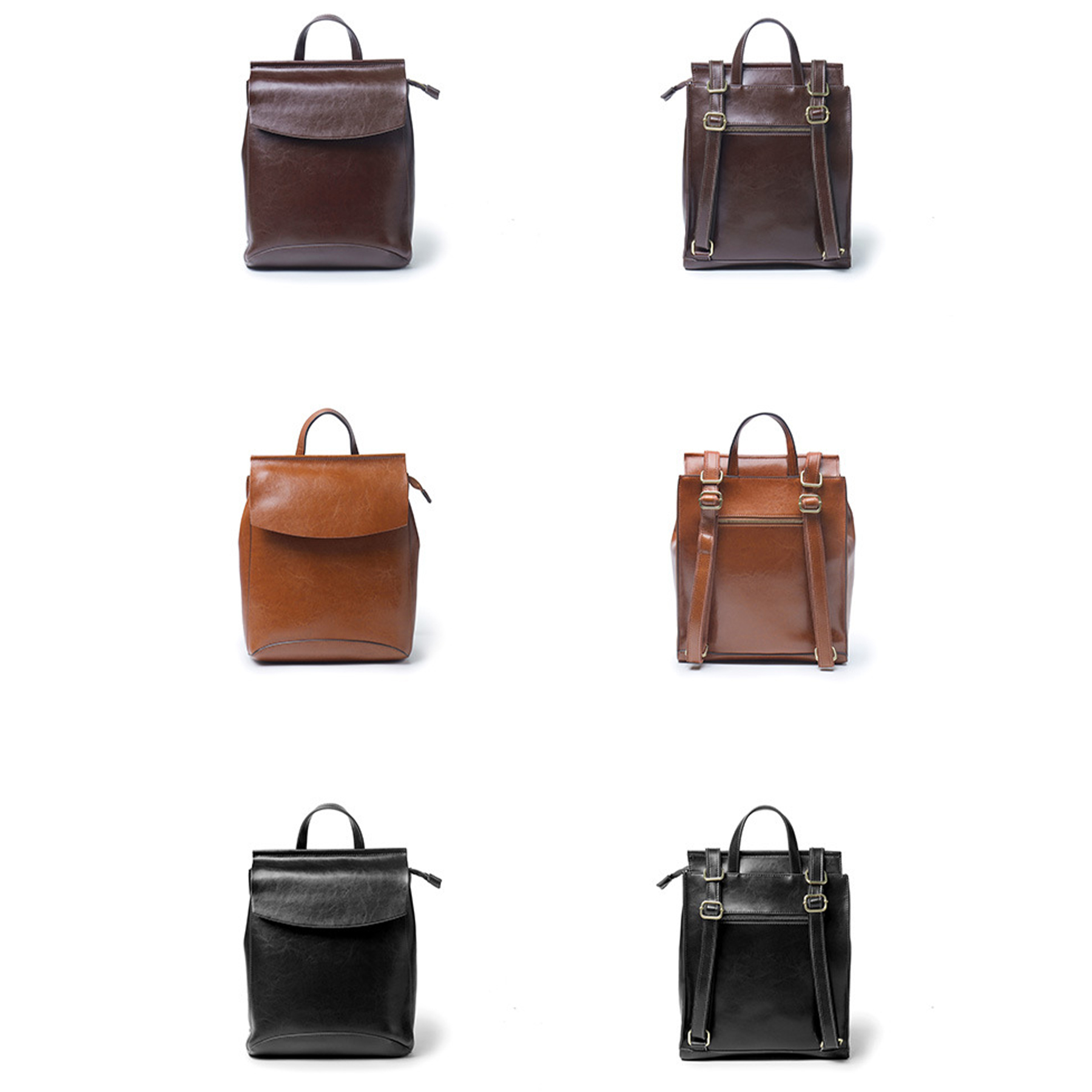 Genuine leather women's bag backpack 8