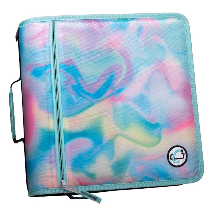 Case-It Mighty Zip Tab Binder - Iridescent Mint 3" 1