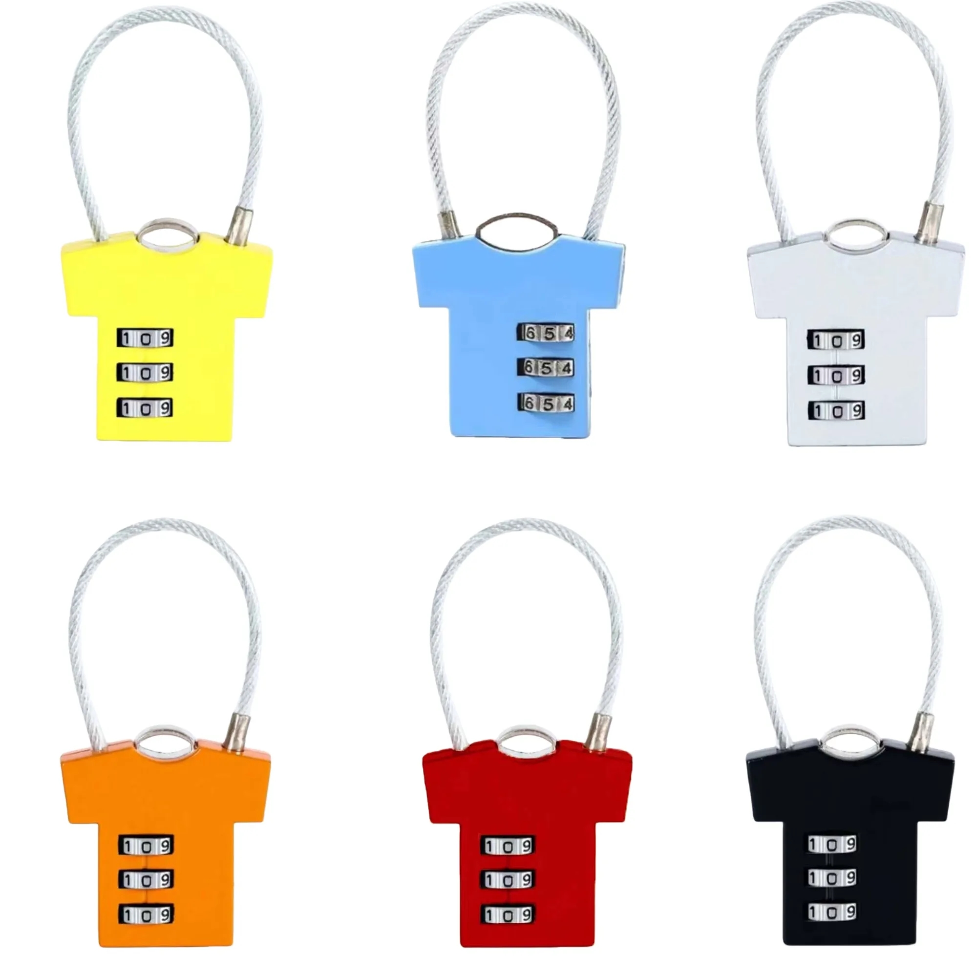Mini Zinc Alloy Combination Cable Keyless Lock For Travel 3