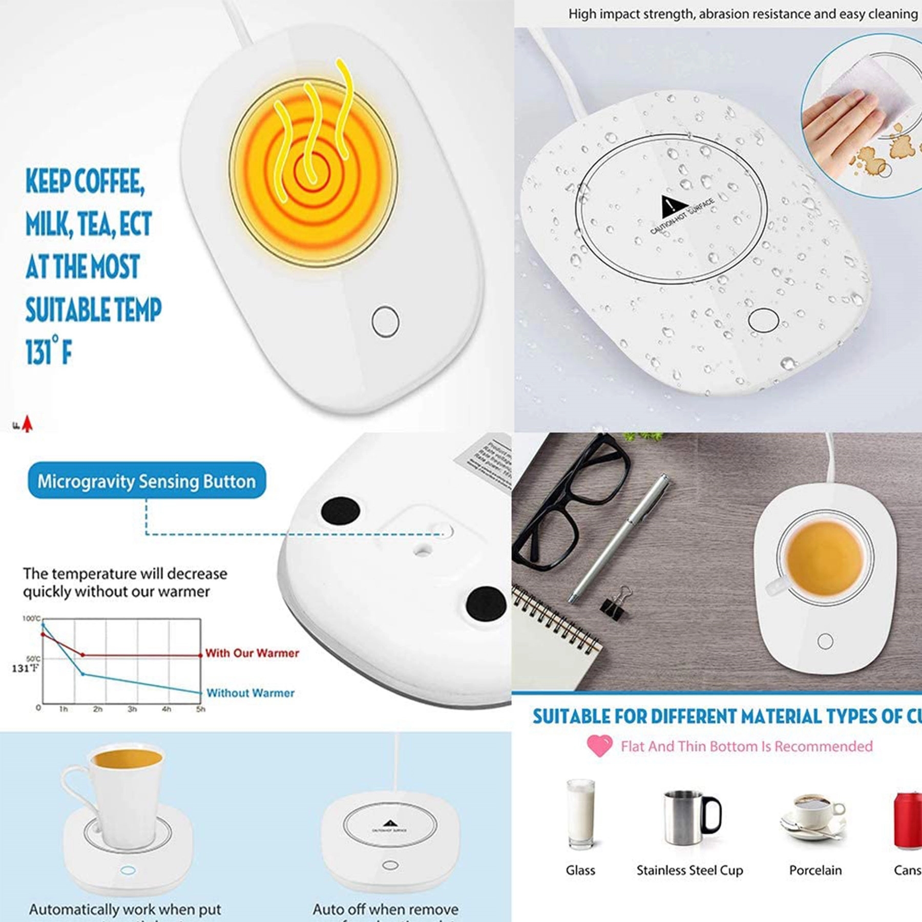 Cup Warmer Beverage Heating Coaster 10