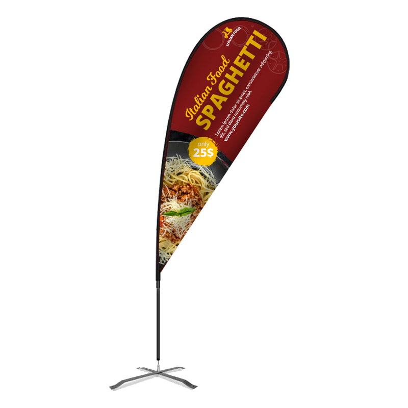 Flex Blade® Teardrop Flag Kit, Single-Sided - 12.5' outdoor flag 1