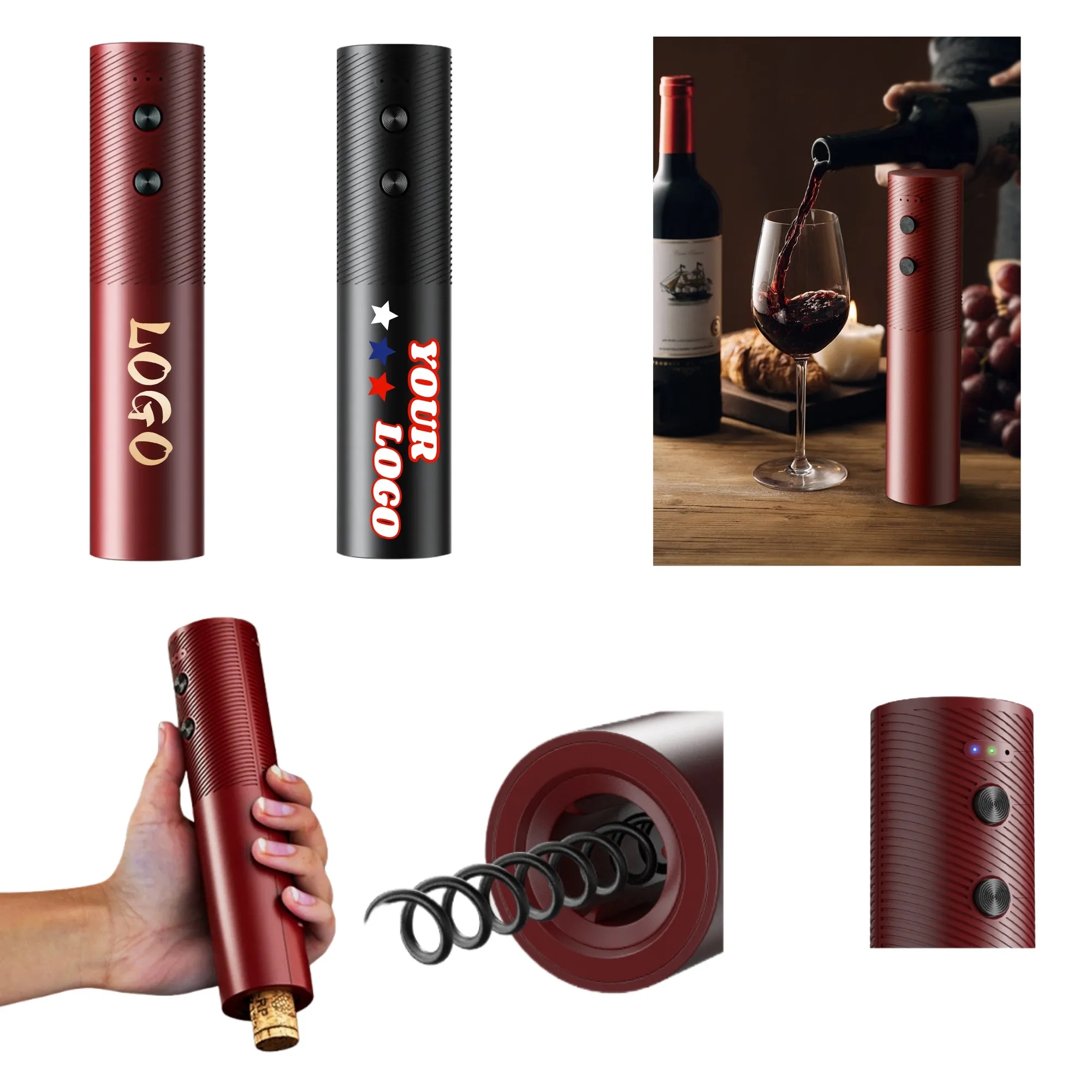 USB Rechargeable Electric Wine Bottle Opener 2