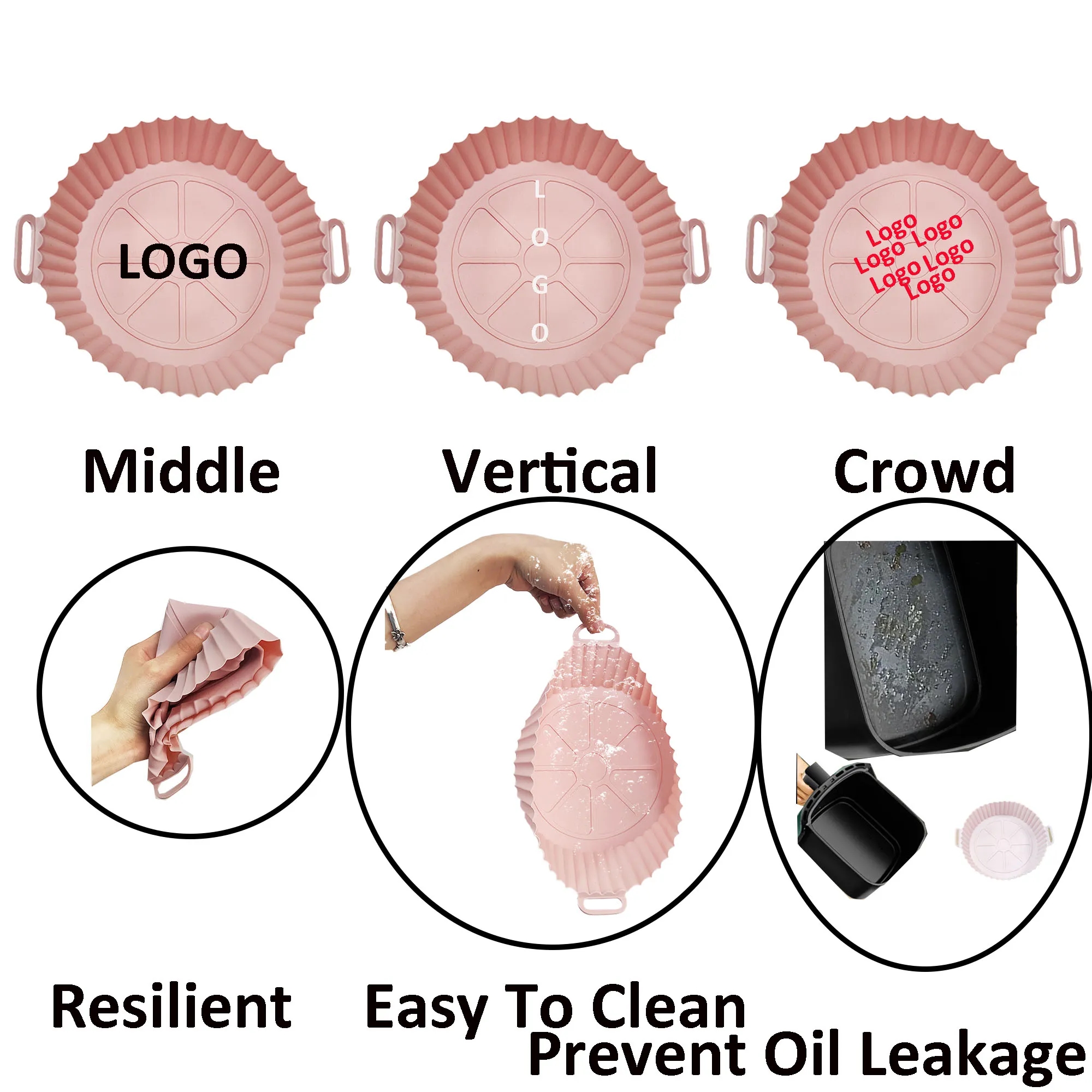 Air Fryer Silicone Pot Basket Liner 3