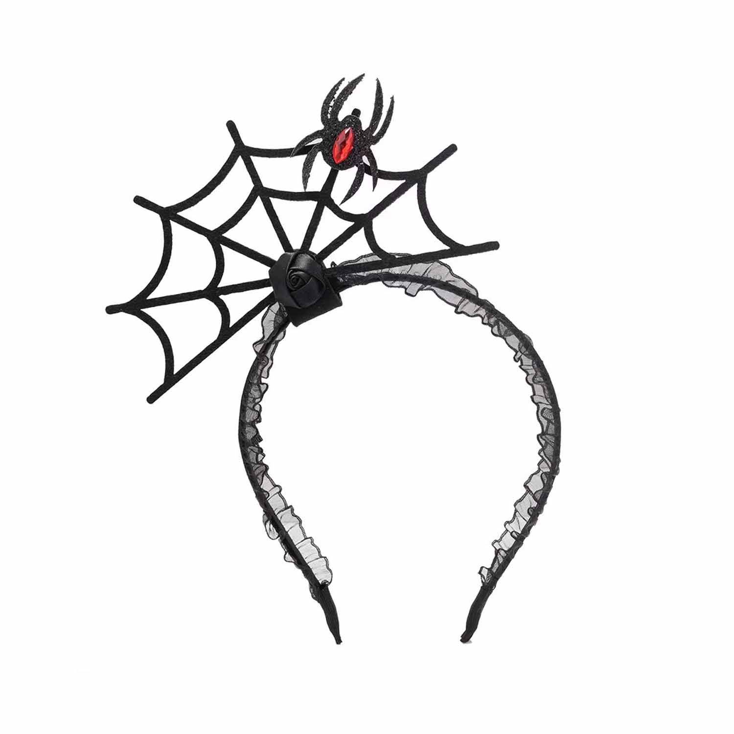 Halloween spider web headband 5