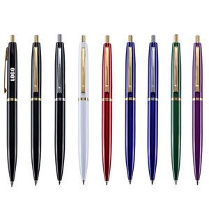 Gold Clip Metallic Retractable Cap Signing Pen 15