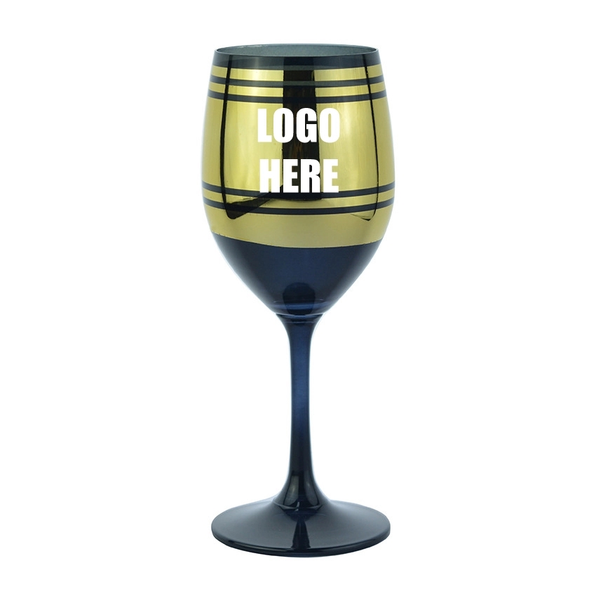 Custom 11 oz Black Wine Glasses 2