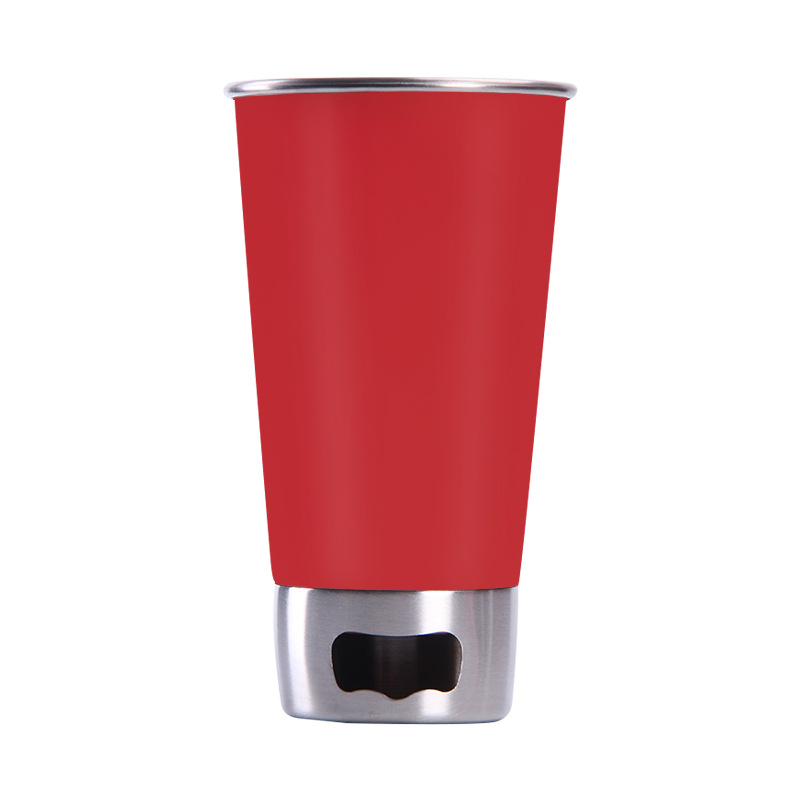 17 Ounce Pint Stainless Steel Beer Mug with Opener 7