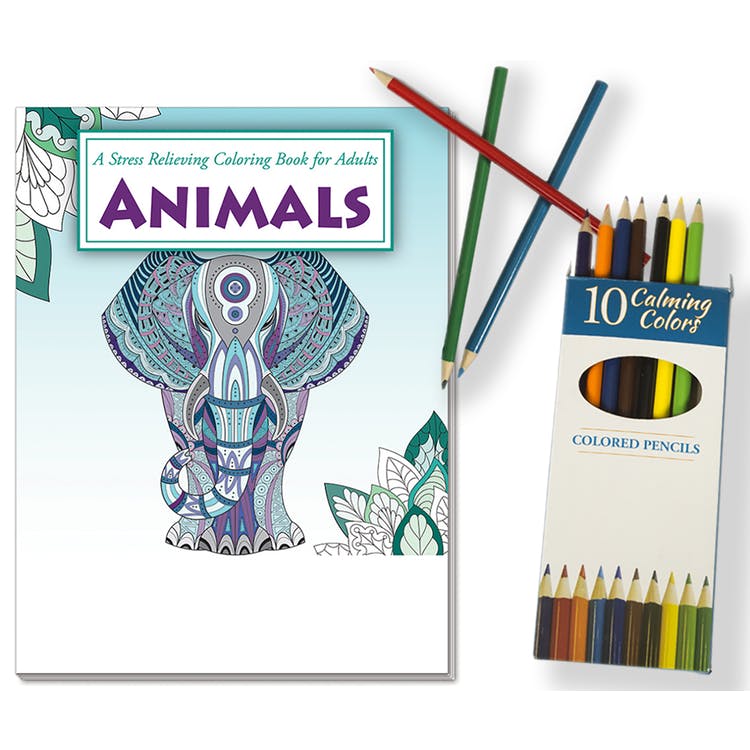 Adult Coloring Book Sets - 24 Pages Colored Pencils Included 2