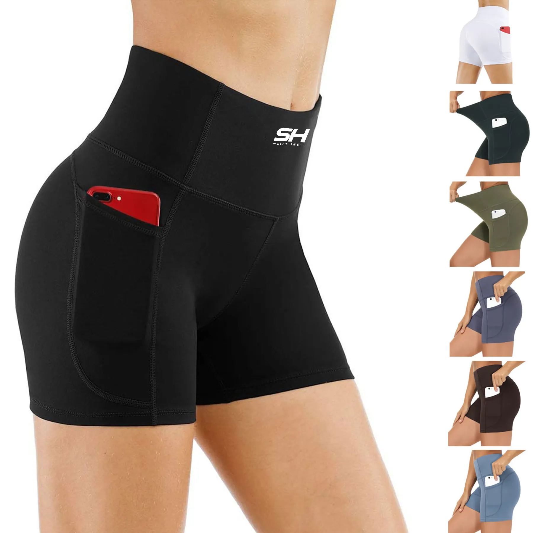 High Waisted Sports Yoga Shorts 2
