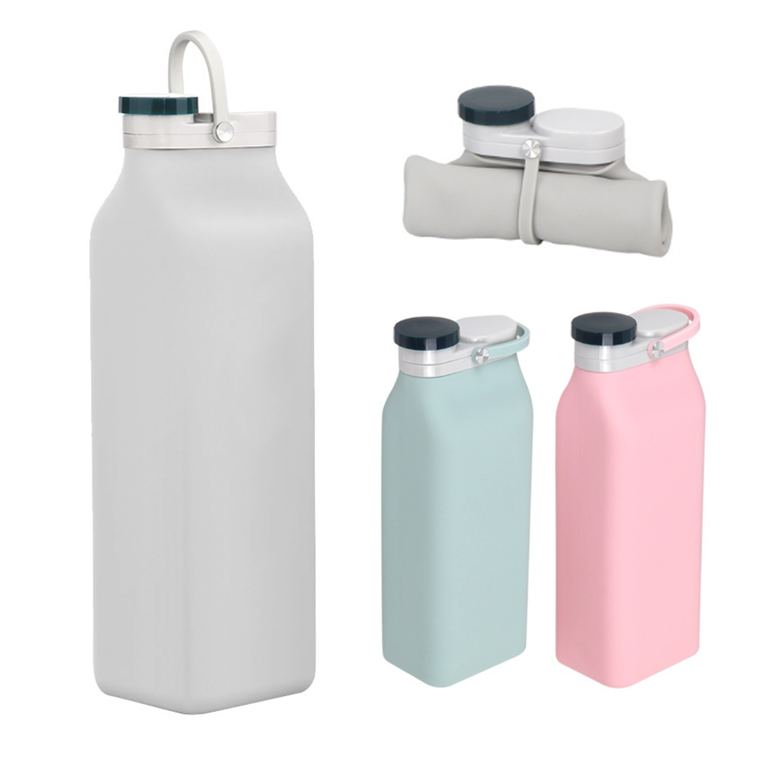 20oz Collapsible Silicone Water Bottle 4