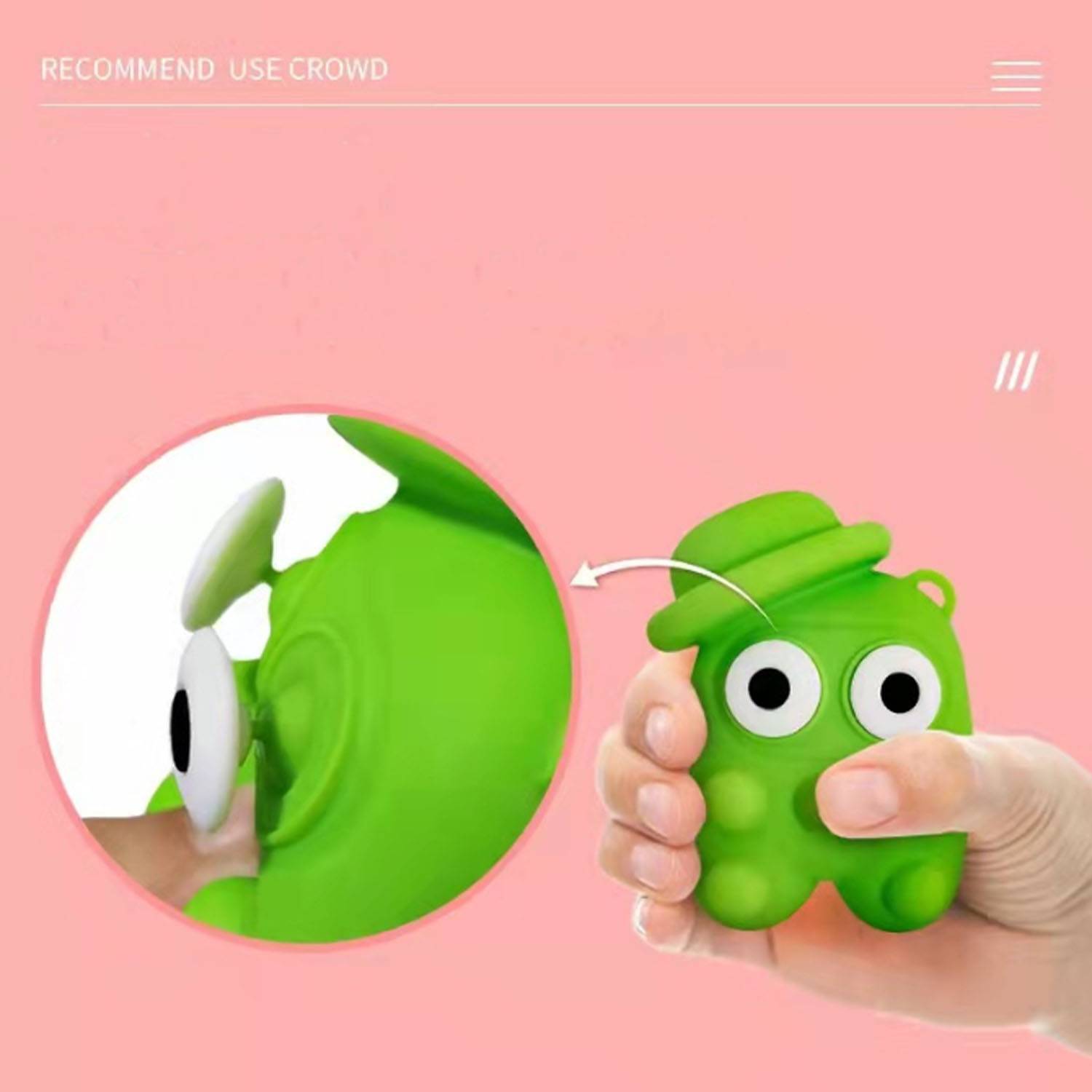 Glowing Silicone Big Eyes Astronaut Fidget Toy 3
