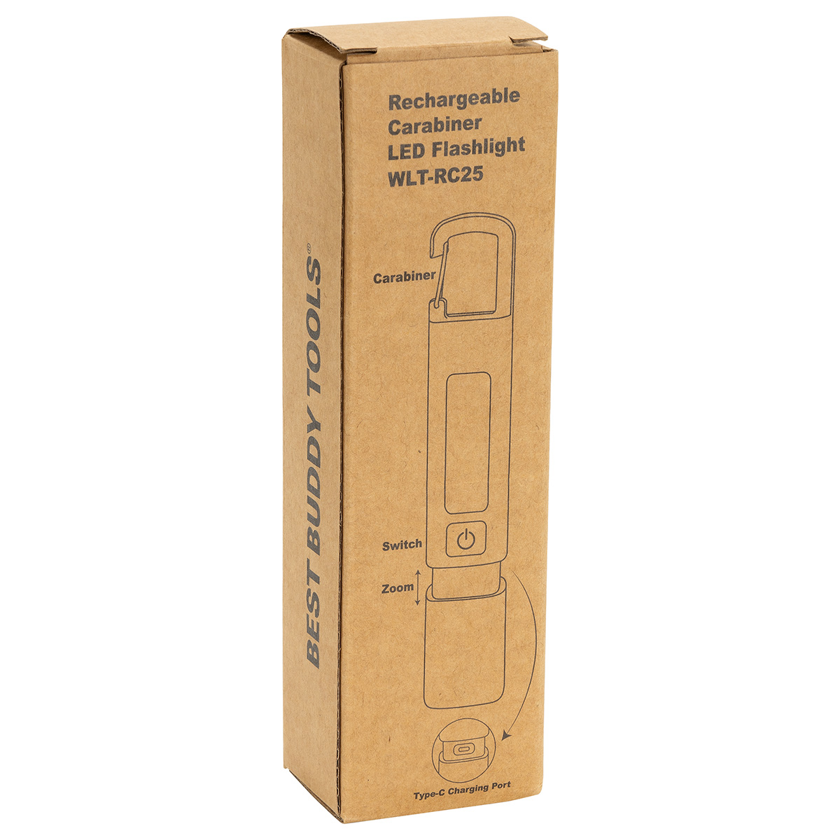 Best Buddy Tools ® Rechargeable Carabiner LED Flashlight 7