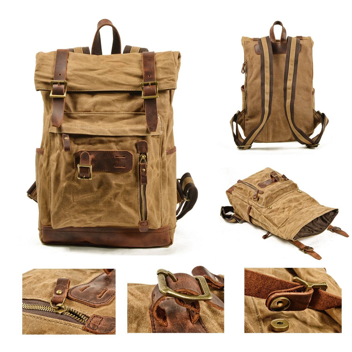 Travel Canvas Shoulder Rucksack 3