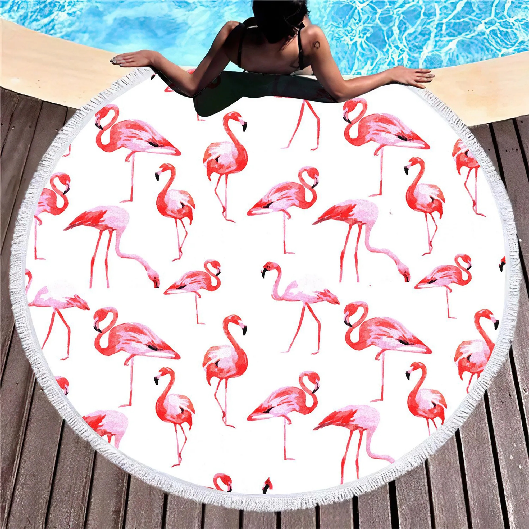 MOQ 50 Microfiber Round Beach Towel 23