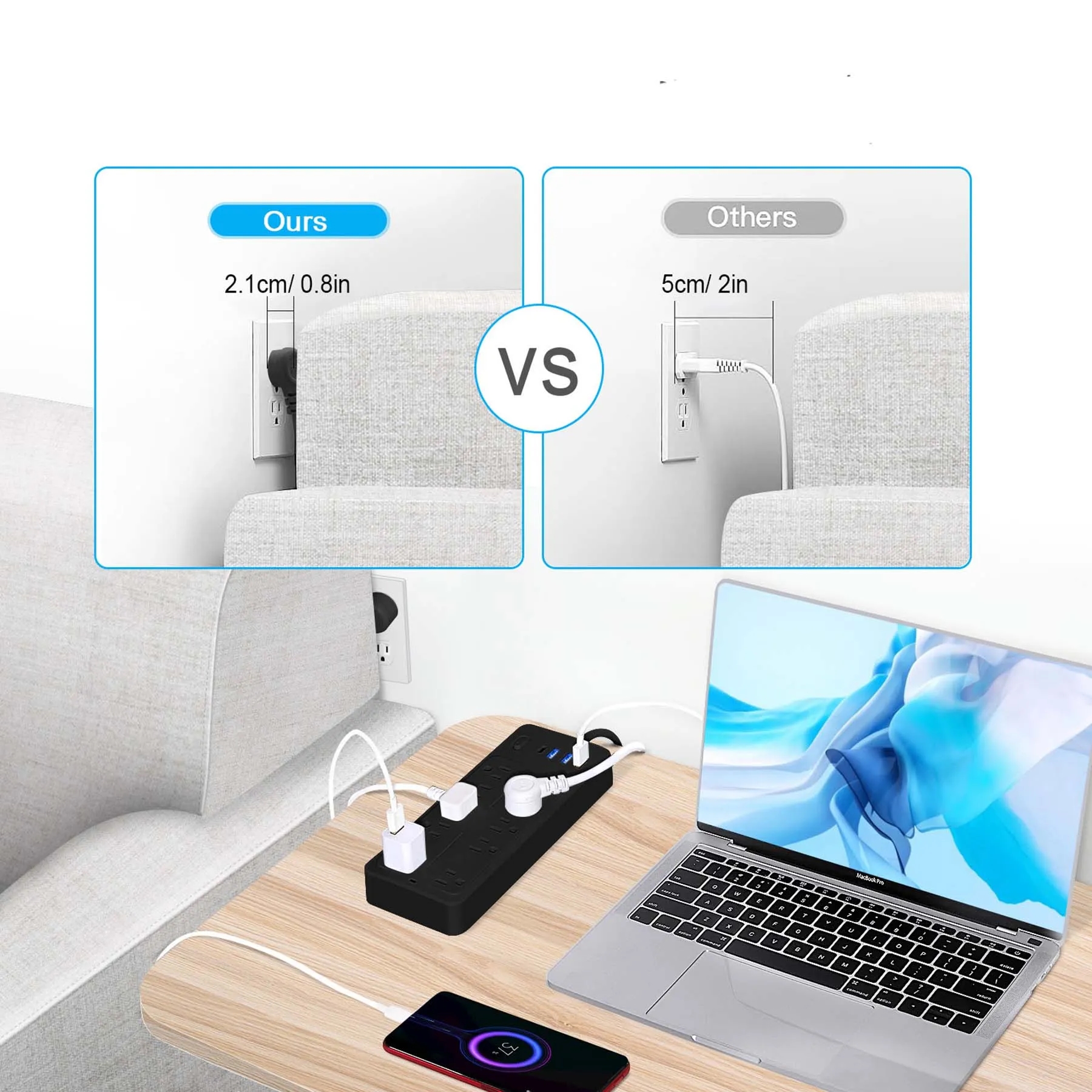 10 Outlets Protector Power Strip 3