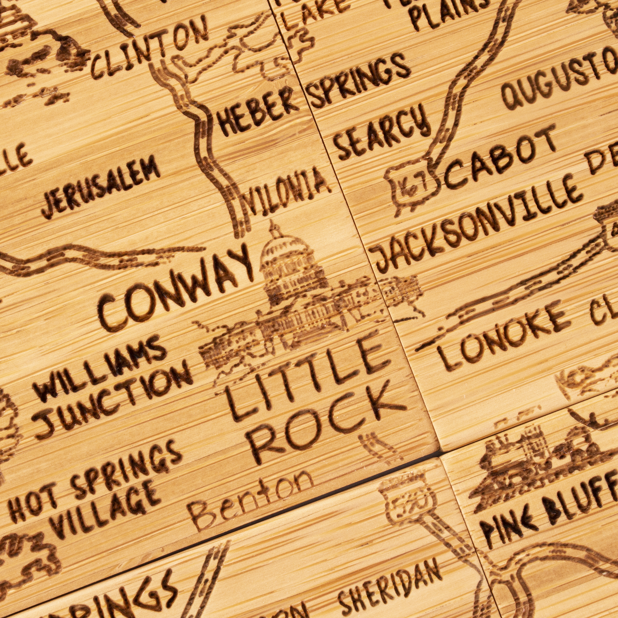 Arkansas Puzzle Coaster Set 3
