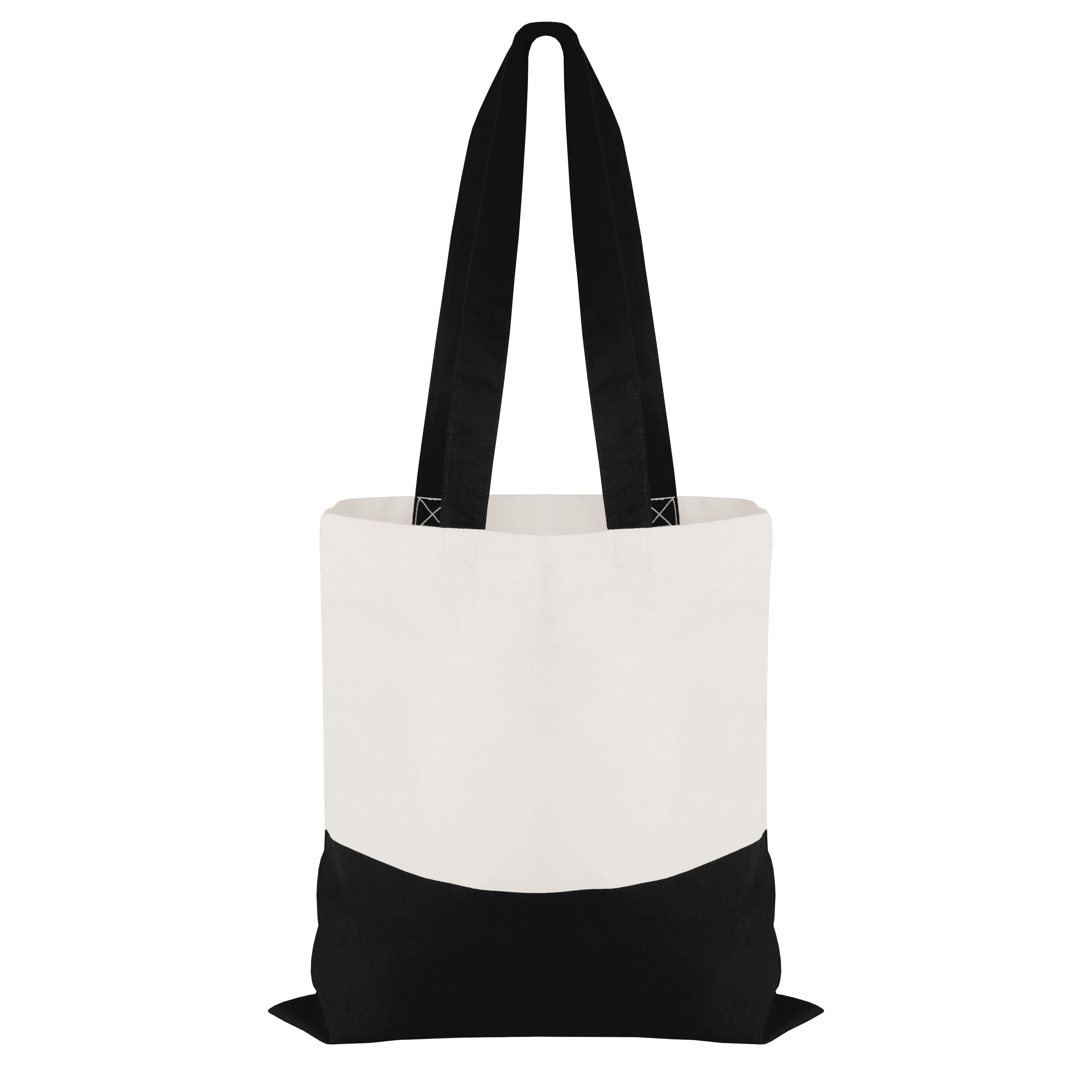 Cotton Colored Accent Flat Tote