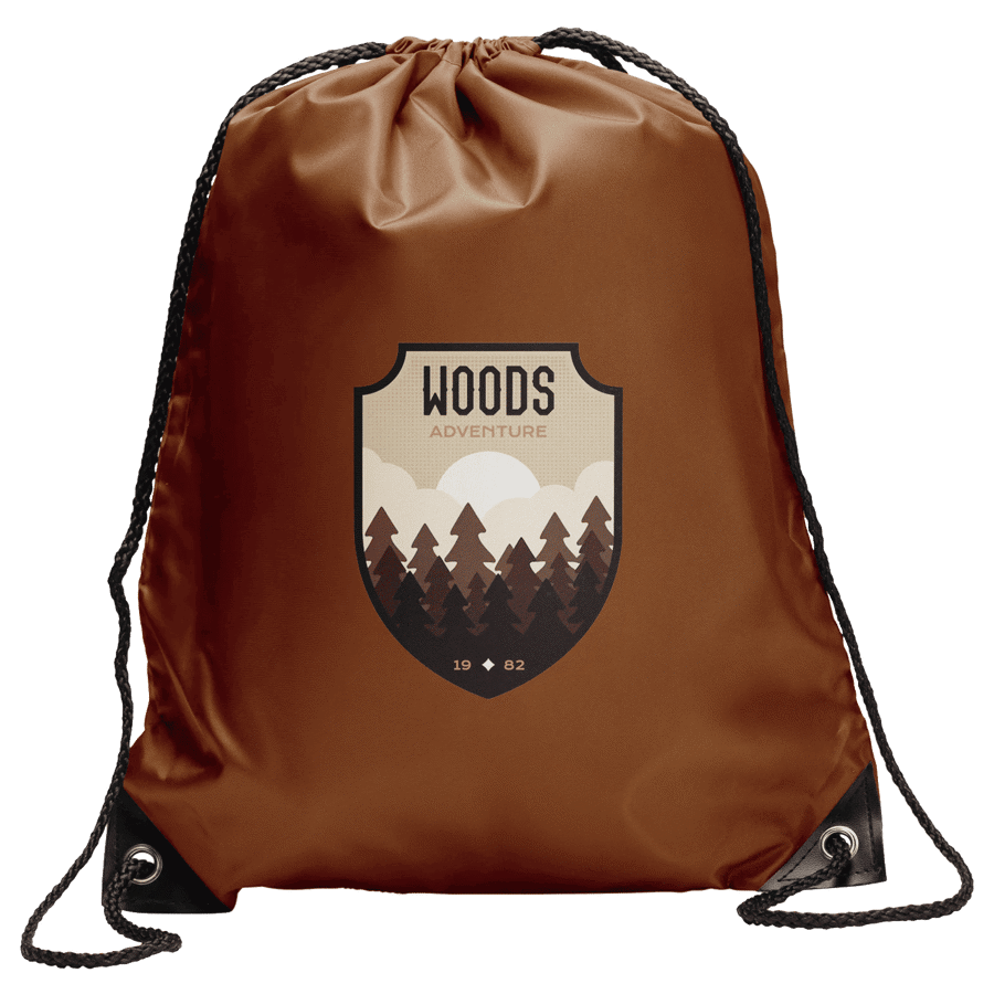 Polyester Drawstring Bag w/ Custom Logo 18