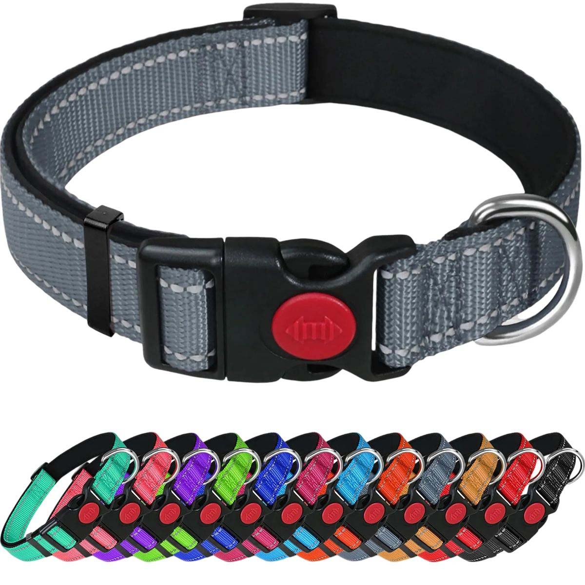 Adjustable Dog Collar with Reflective Strips 1