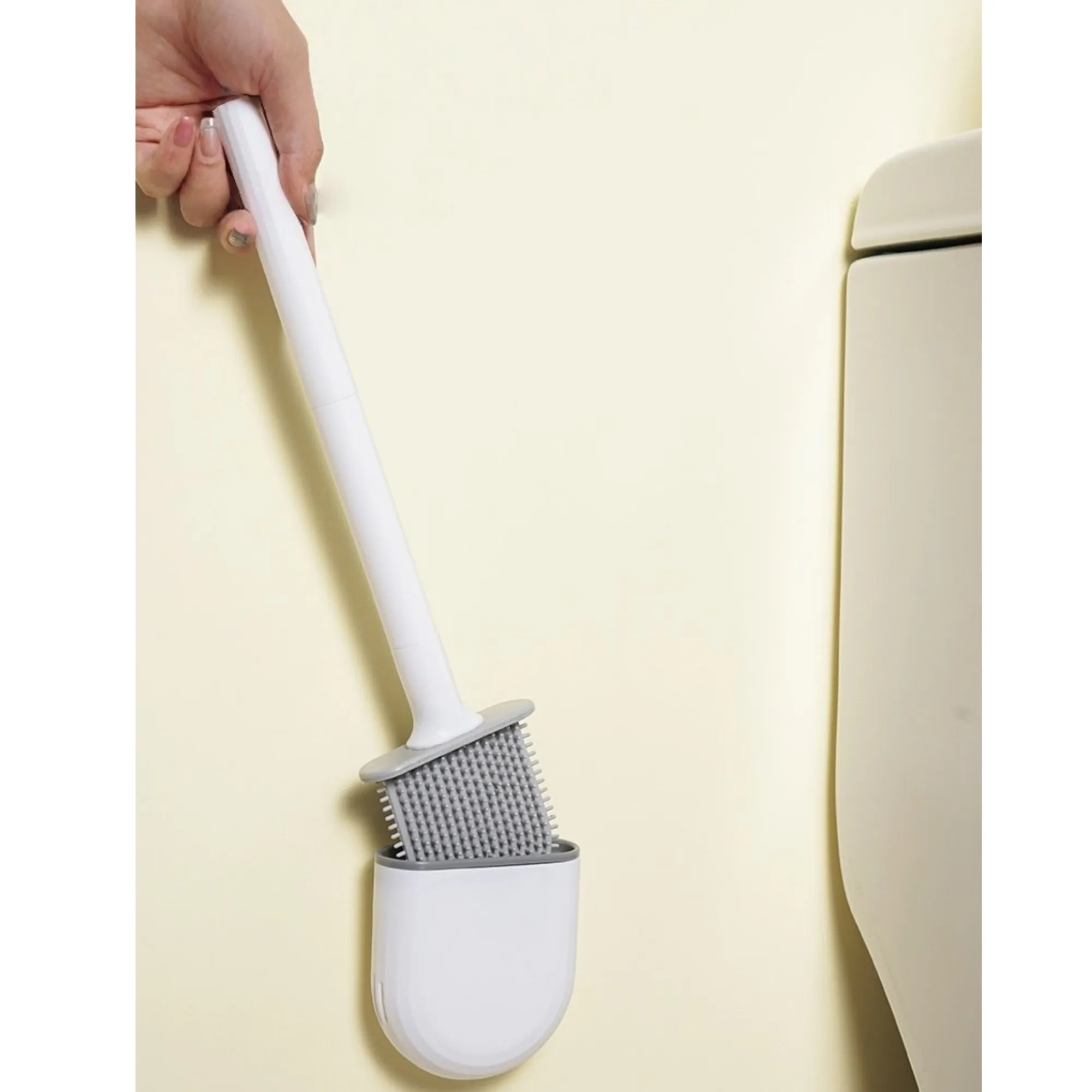 Soft TPR Wall - Mounted Detachable Handle Toilet Brush 10