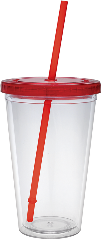 16 oz. Classic Carnival Cup - Color Lid and Straw 17