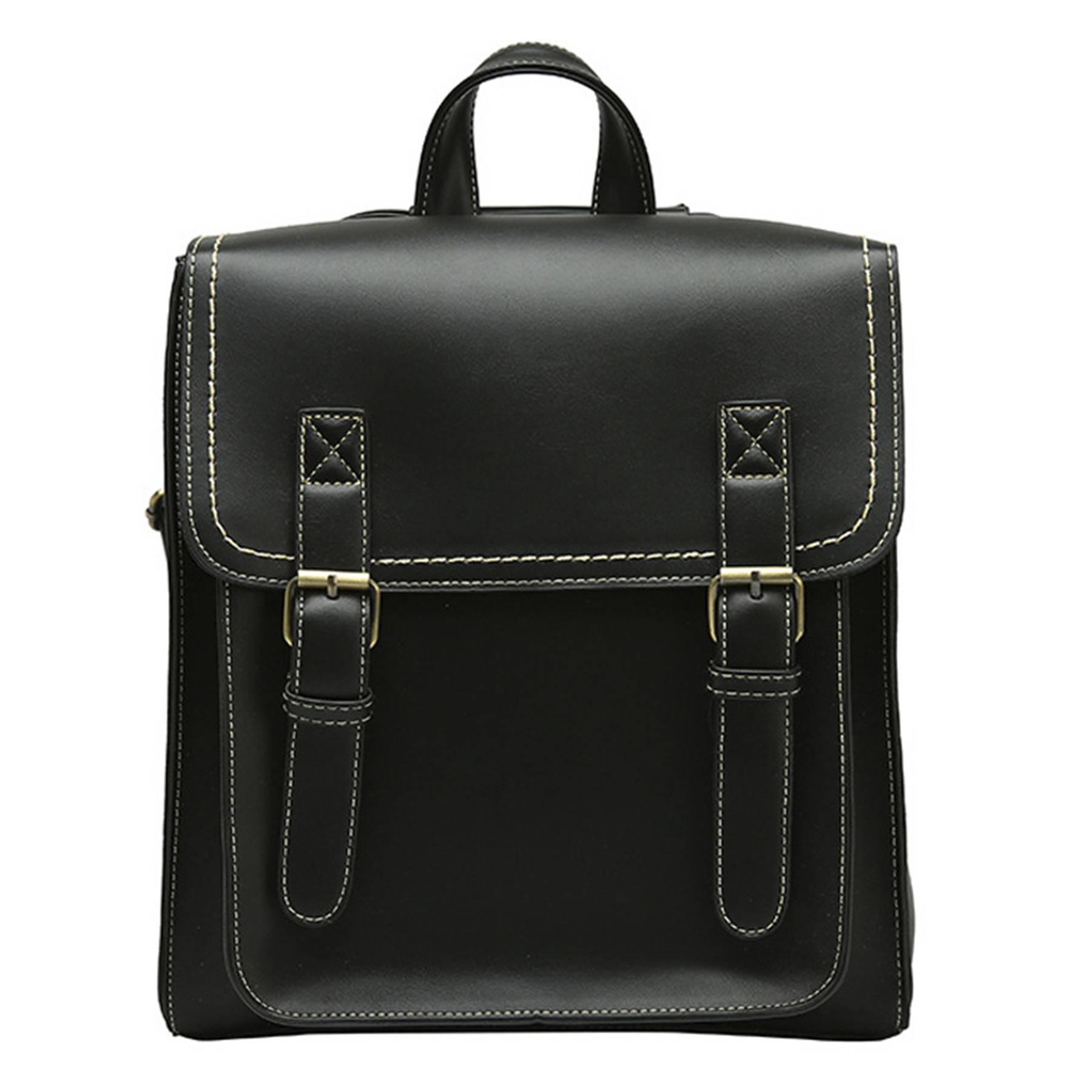 PU Leather Casual Daypack Style Flap Backpacks for Ladies 3