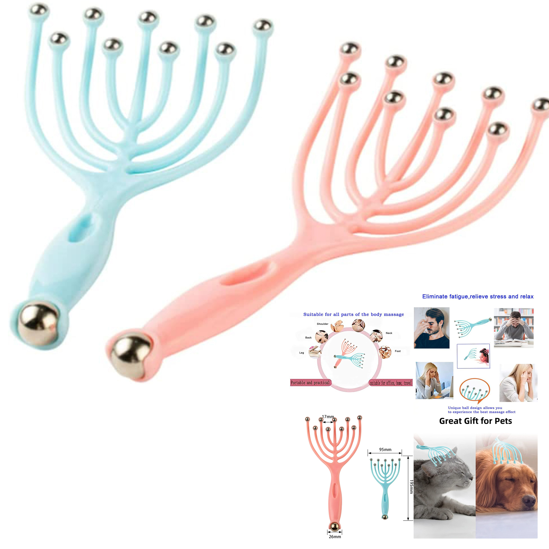 2 Pieces Head Massager 1
