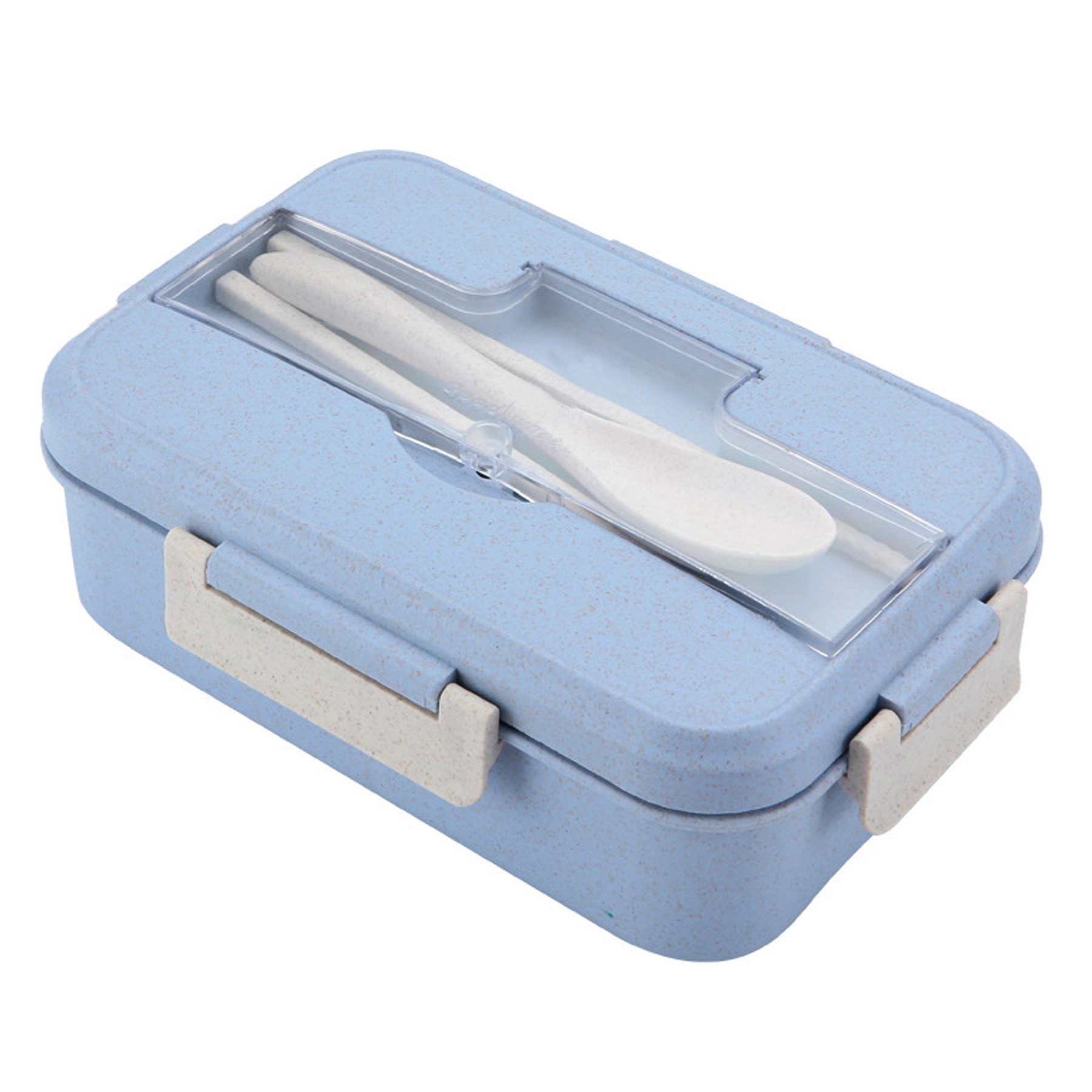 Wheat Straw Bento Lunch Box with Spoon Fork 4