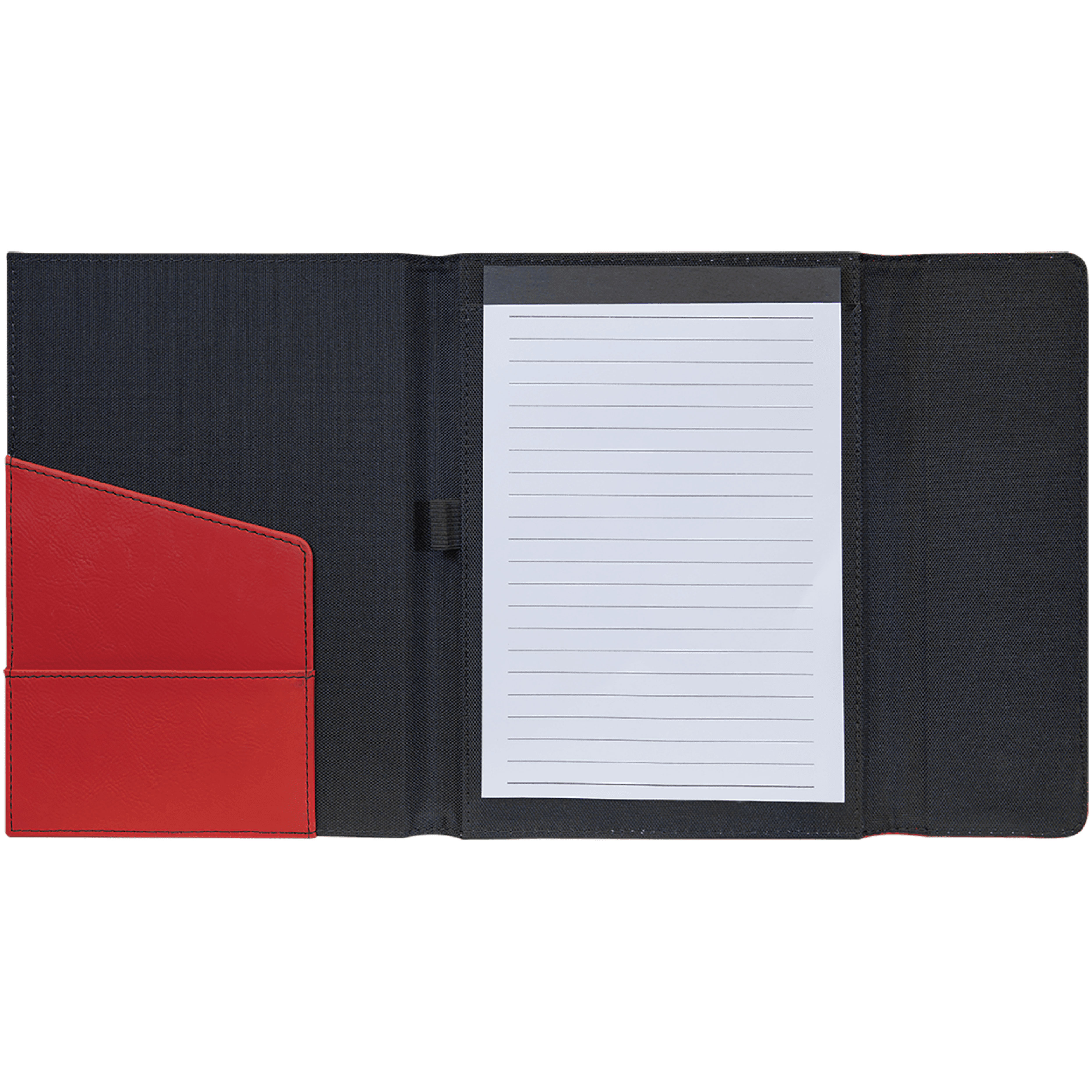 7" x 9" Red Leatherette & Black Canvas Portfolio 7