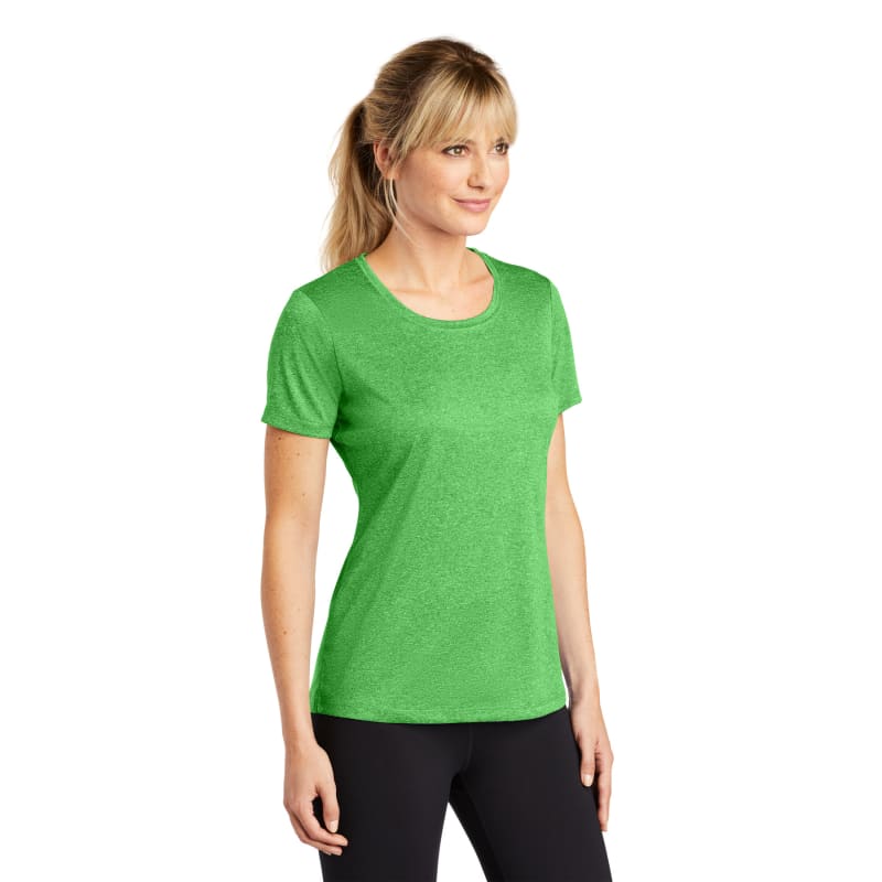 Sport-Tek Women's Heather Contender Scoop Neck Tee. 15