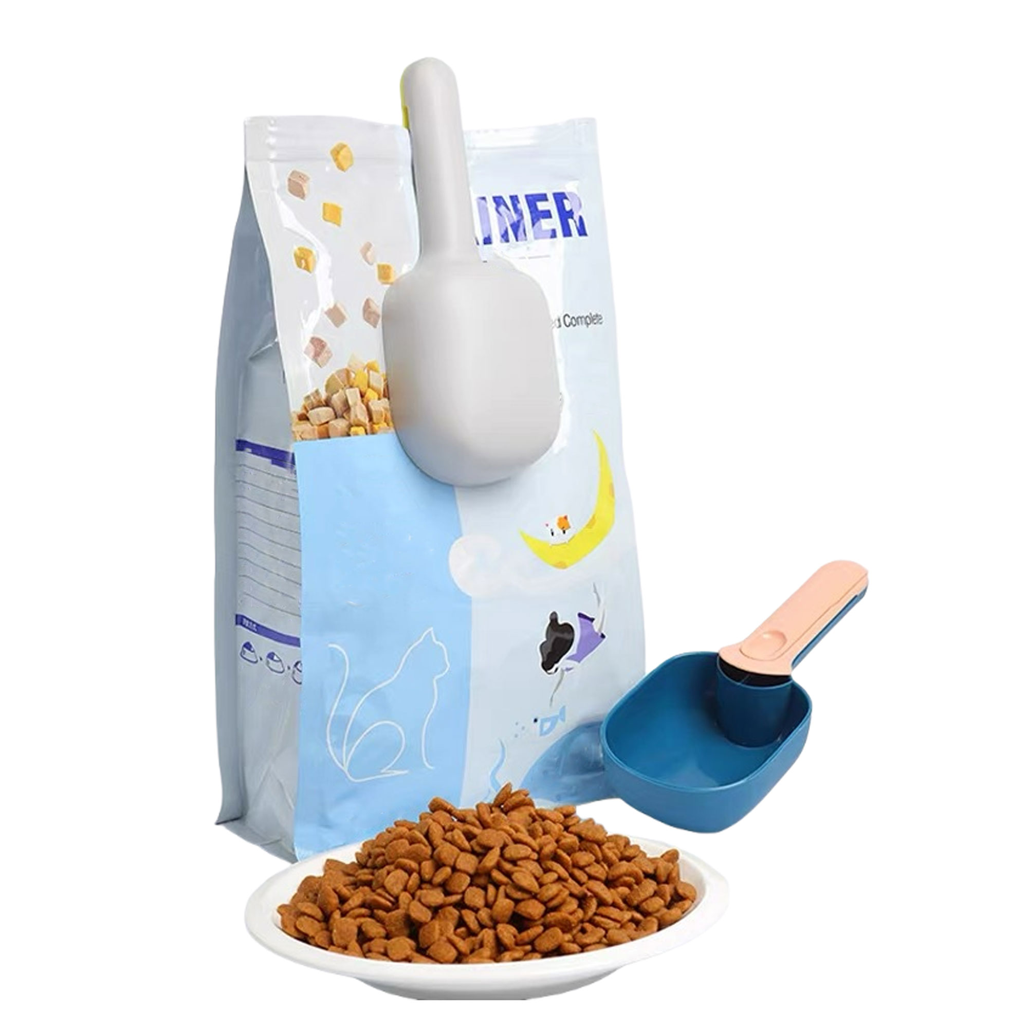Plastic Pet Food Scoop with Clip 1